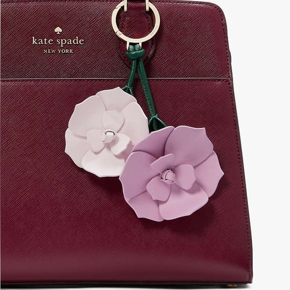 NWT-Kate Spade-Perfect Plume 3D Flower 🌸 Keyfob/Bag Charm-$129 - Picture 11 of 11